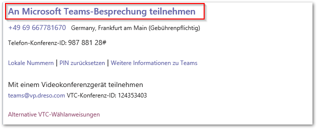 An Microsoft Teams-Besprechung teilnehmen