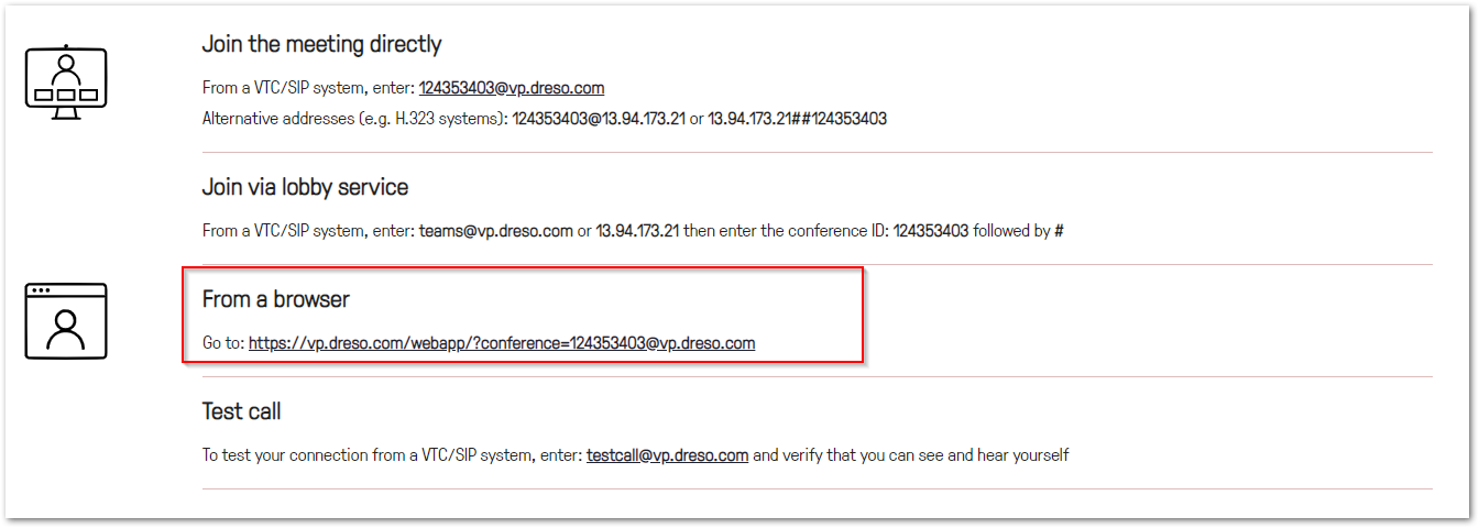 From a browser