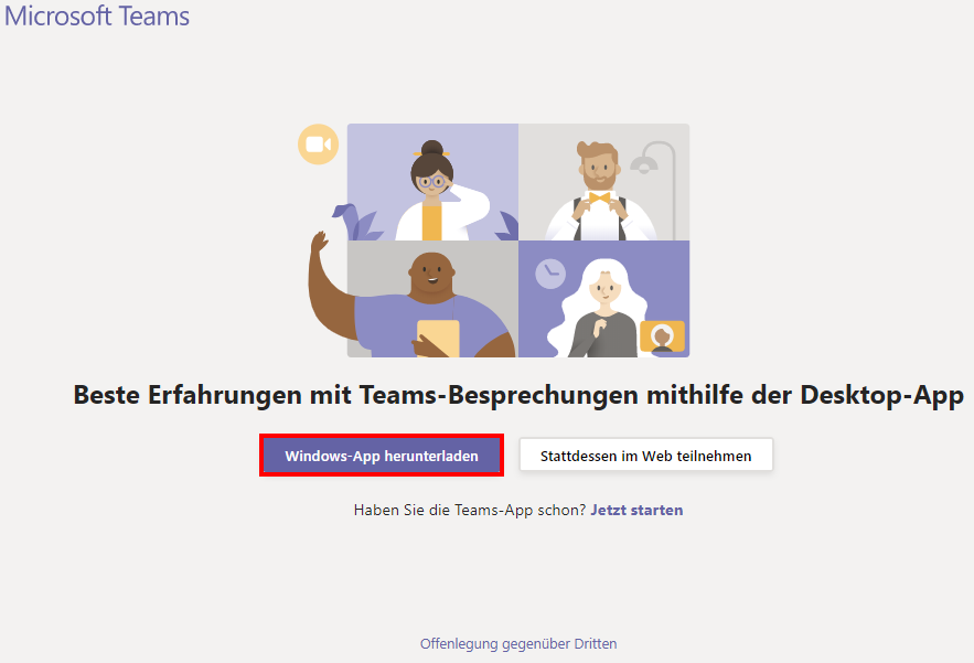An Microsoft Teams-Besprechung teilnehmen